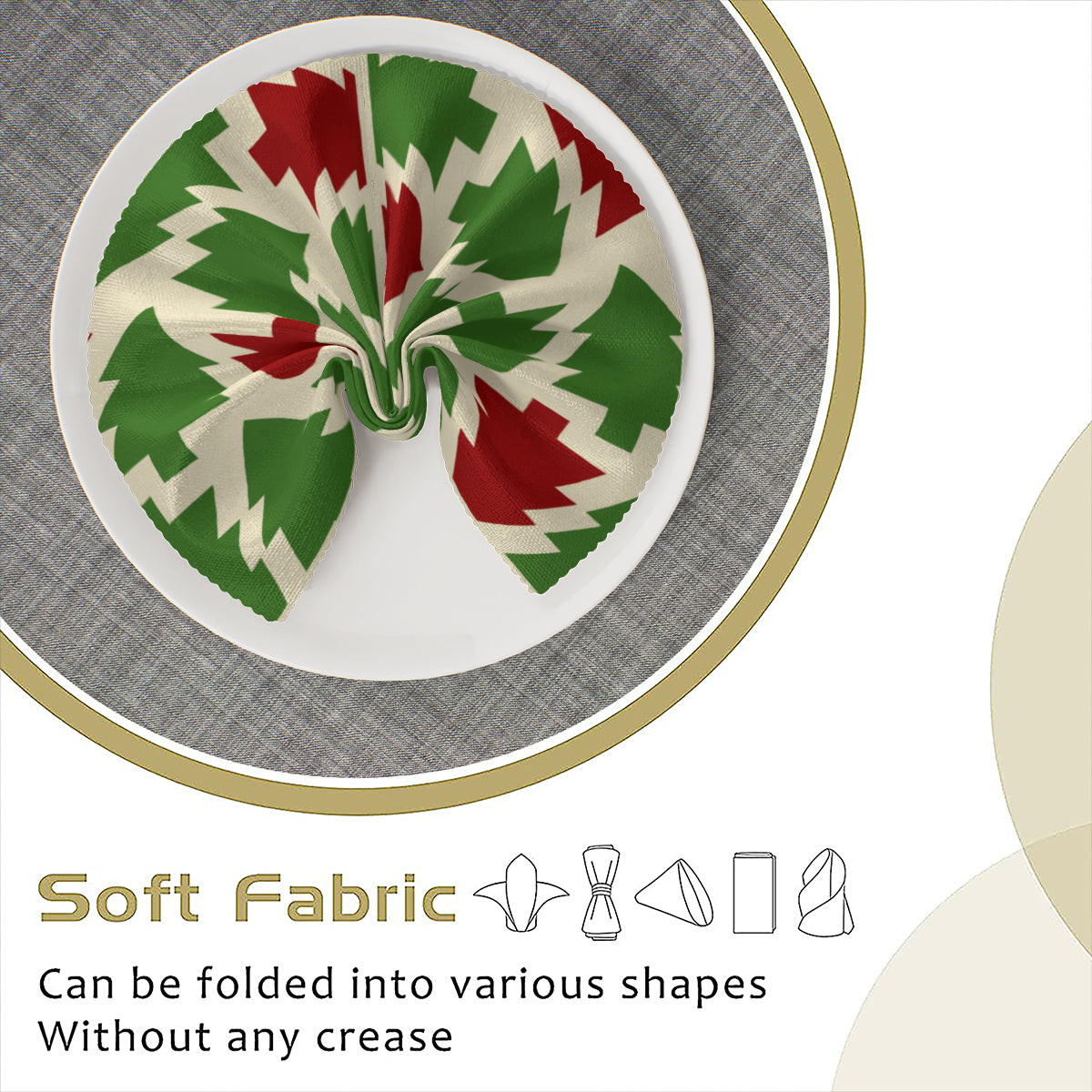 Christmas pattern Napkin Fabric| Polyester