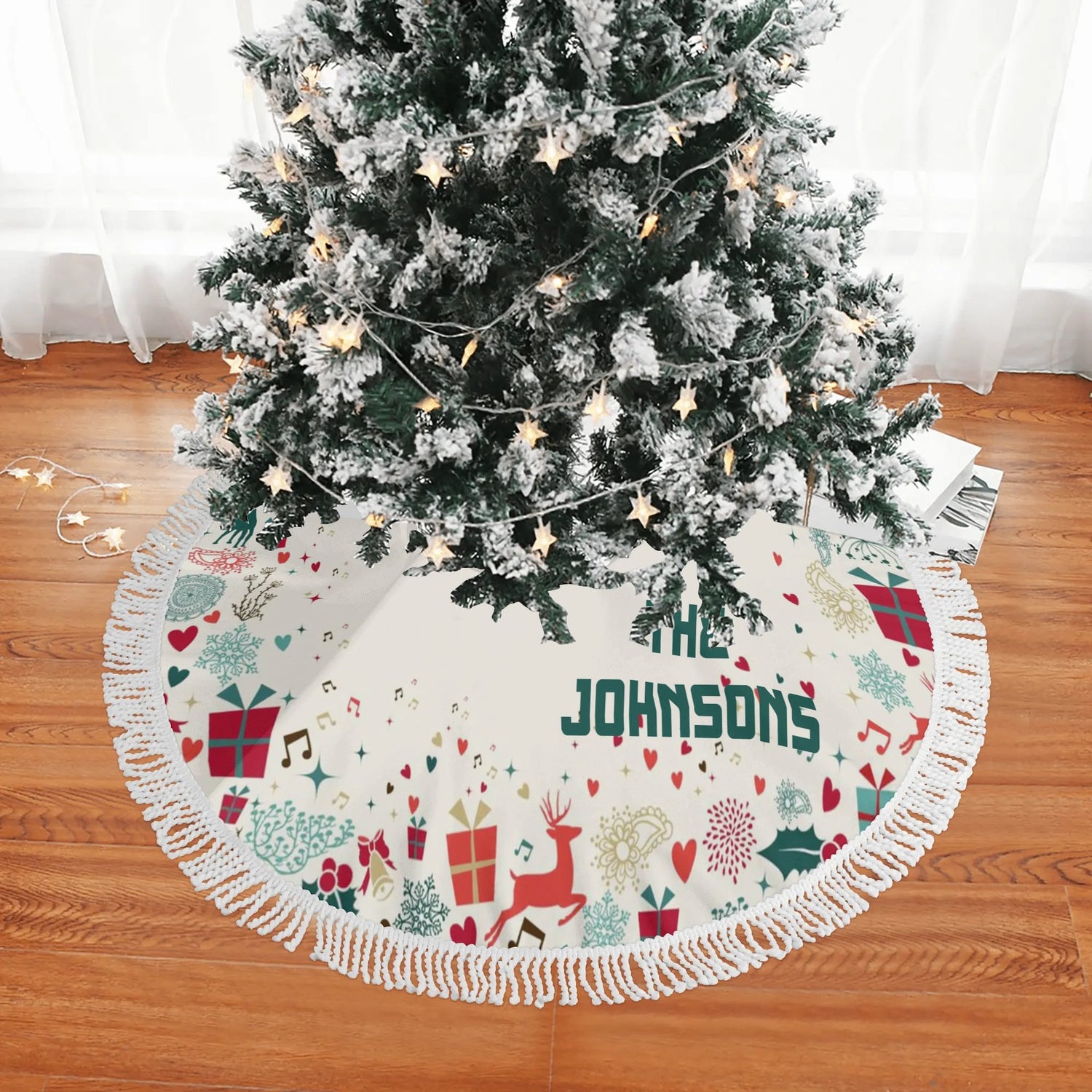 Fringed Christmas Tree Skirts