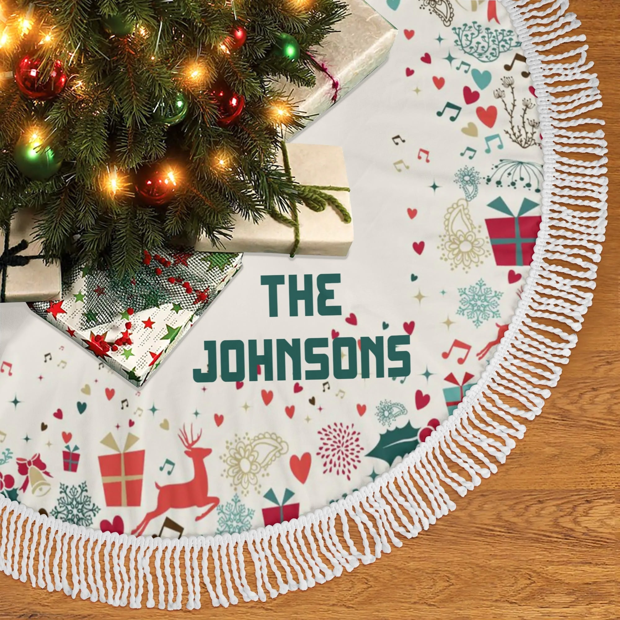 Fringed Christmas Tree Skirts