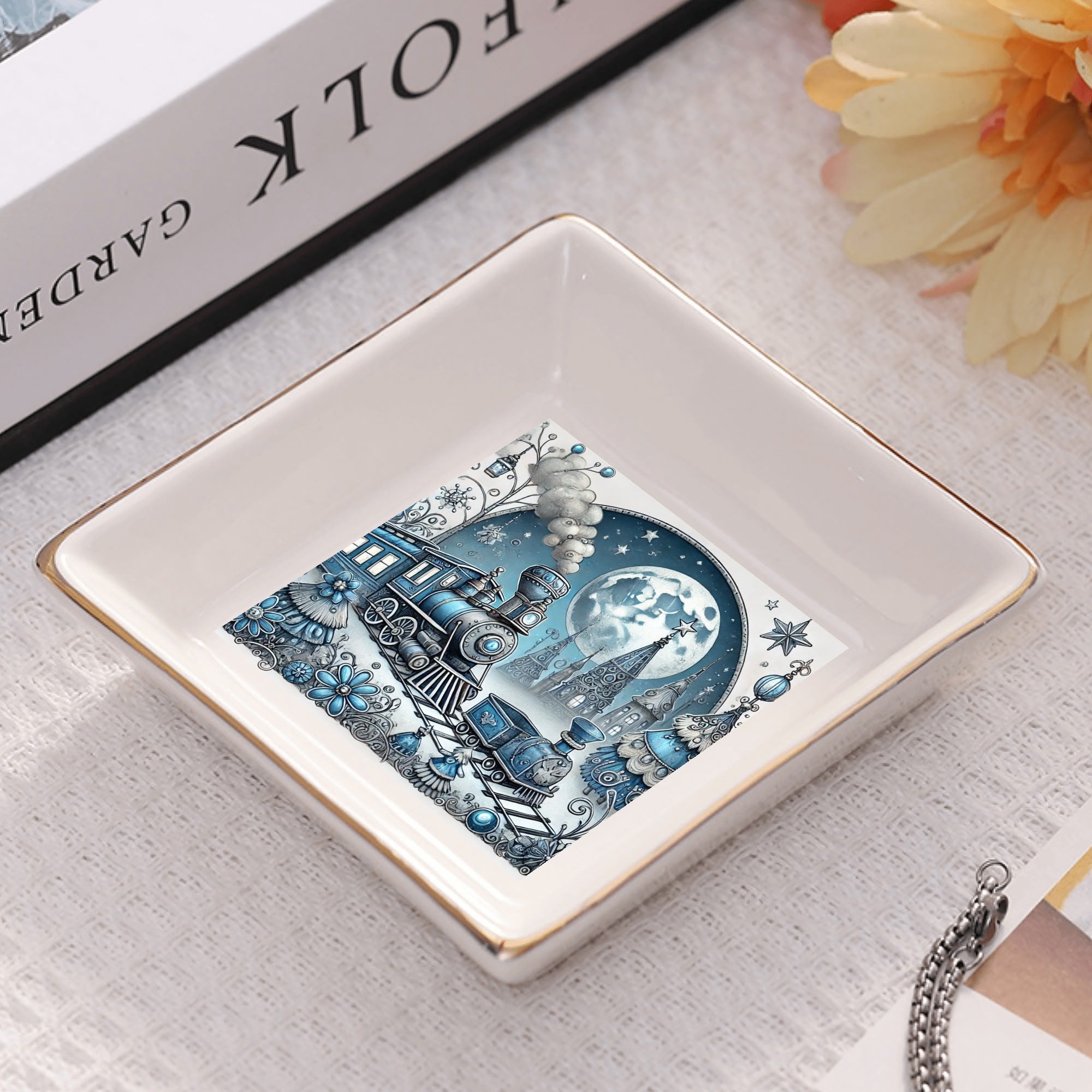 Custom Ceramic Square Dinner Plates Appetizer Plates 1 Pcs ,2 Pcs, 4 Pcs Christmas decoration