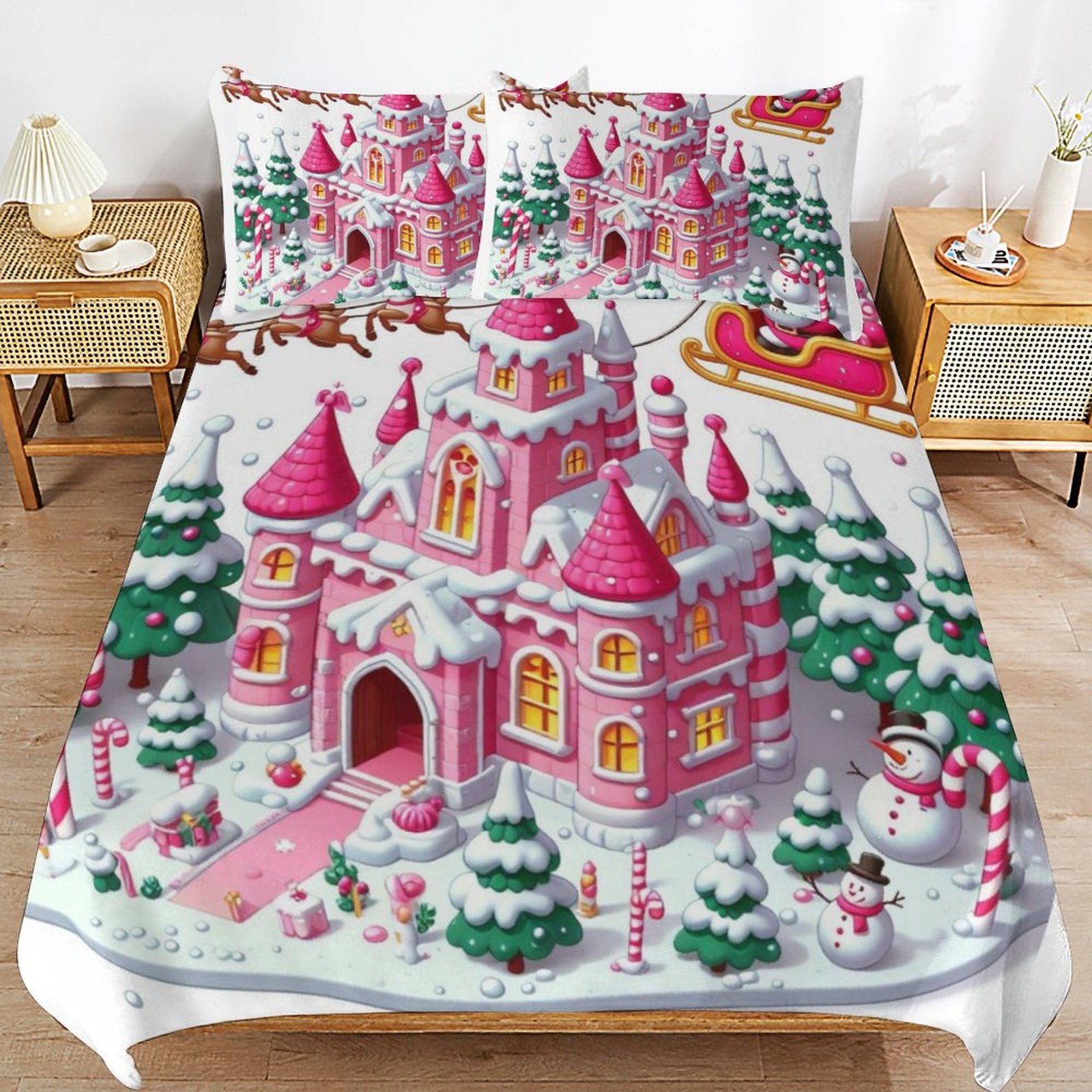 3-Piece Bedding Set-102"x90"/ 259x229cm (Dual-sided Printing)