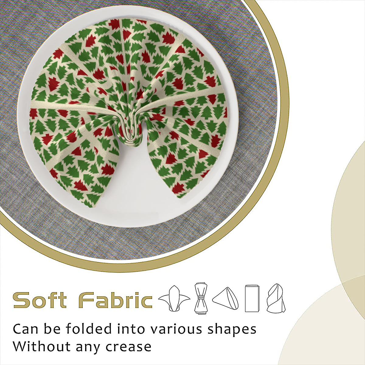 Christmas pattern Napkin Fabric| Polyester