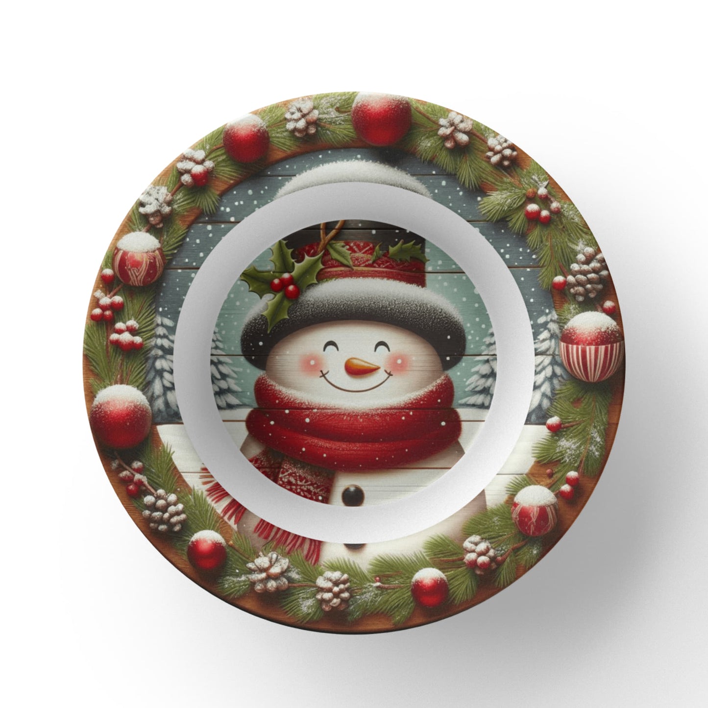 Bowl with Snowman Christmas decoration