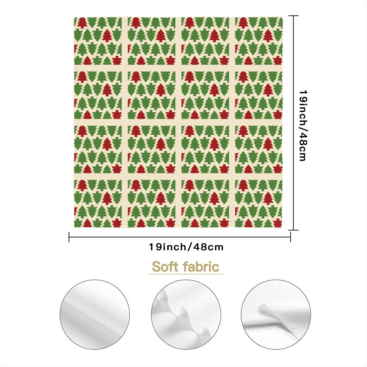 Christmas pattern Napkin Fabric| Polyester