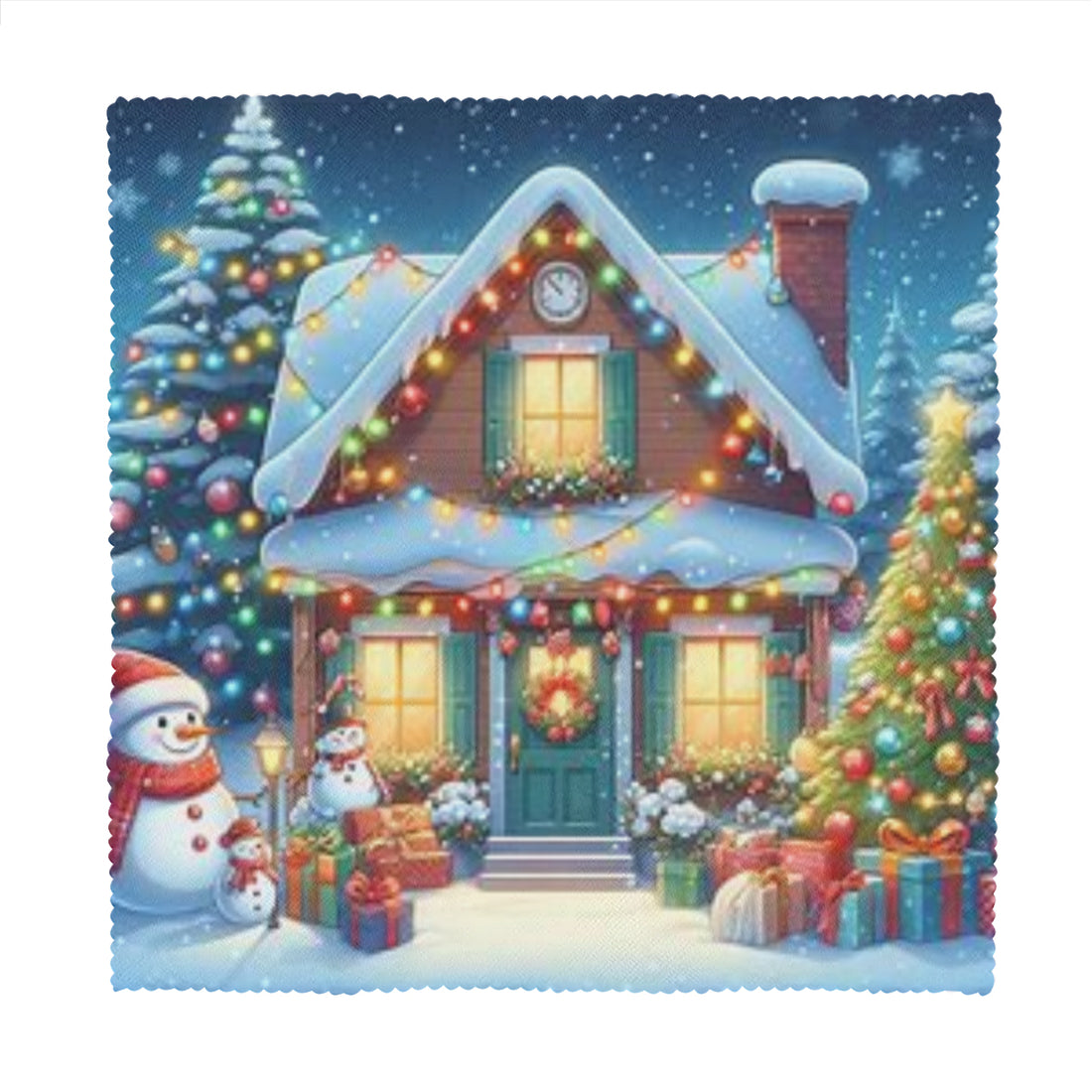 Napkin Fabric| Polyester - design4 - White / 6PCS - ChristmasLoving.Shop