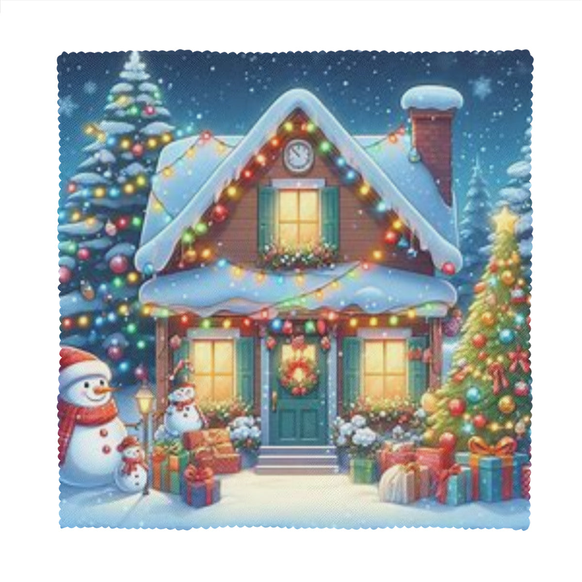 Napkin Fabric| Polyester - design4 - White / 6PCS - ChristmasLoving.Shop