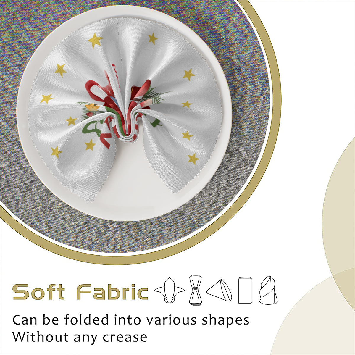 Christmas Napkin Fabric| Polyester