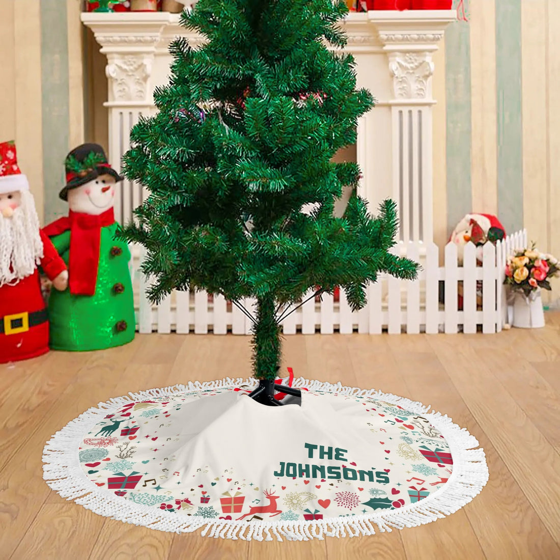 Fringed Christmas Tree Skirts