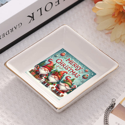 Custom Ceramic Square Dinner Plates Appetizer Plates 1 Pcs ,2 Pcs, 4 Pcs Christmas decoration