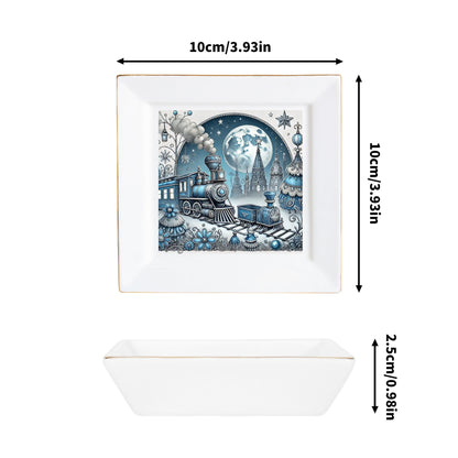 Custom Ceramic Square Dinner Plates Appetizer Plates 1 Pcs ,2 Pcs, 4 Pcs Christmas decoration