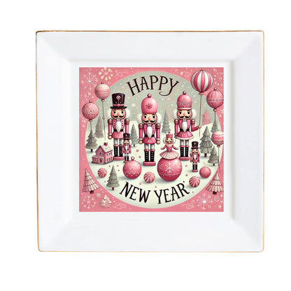 Custom Ceramic Square Dinner Plates Appetizer Plates 1 Pcs ,2 Pcs, 4 Pcs Christmas decoration