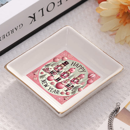 Custom Ceramic Square Dinner Plates Appetizer Plates 1 Pcs ,2 Pcs, 4 Pcs Christmas decoration