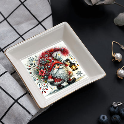 Custom Ceramic Square Dinner Plates Appetizer Plates 1 Pcs ,2 Pcs, 4 Pcs Christmas decoration