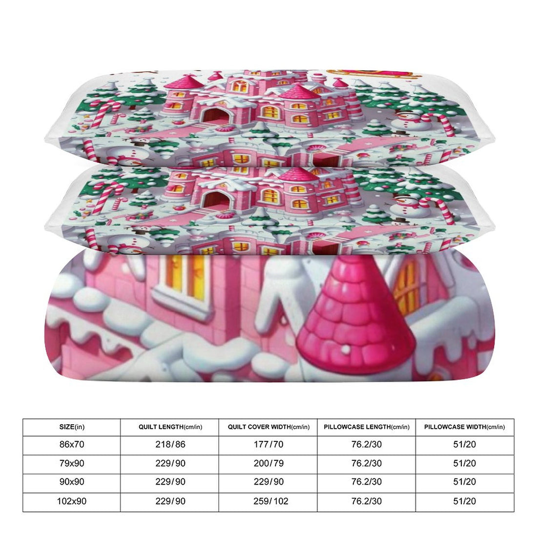 3-Piece Bedding Set-102"x90"/ 259x229cm (Dual-sided Printing)
