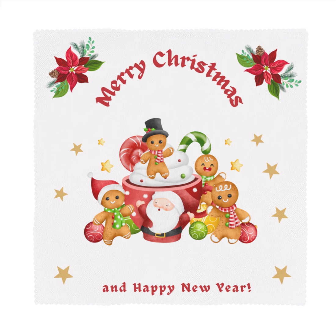 Napkin Fabric| Polyester - Cokies (3180 x 3180 px) (5) - White / 6PCS - ChristmasLoving.Shop