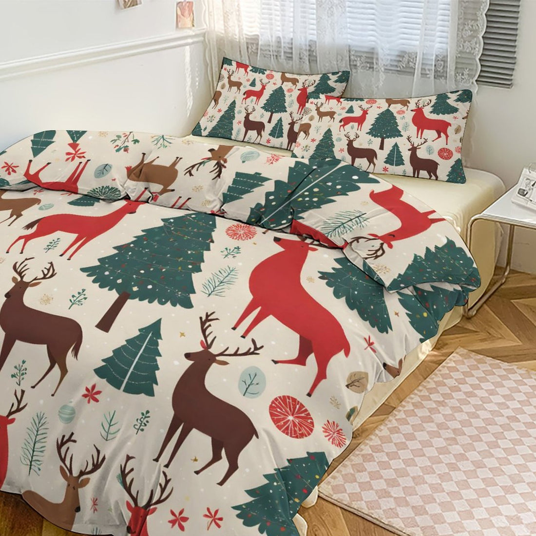 3-Piece Bedding Set-90&quot;x90&quot;/ 229x229cm (Dual-sided Printing)