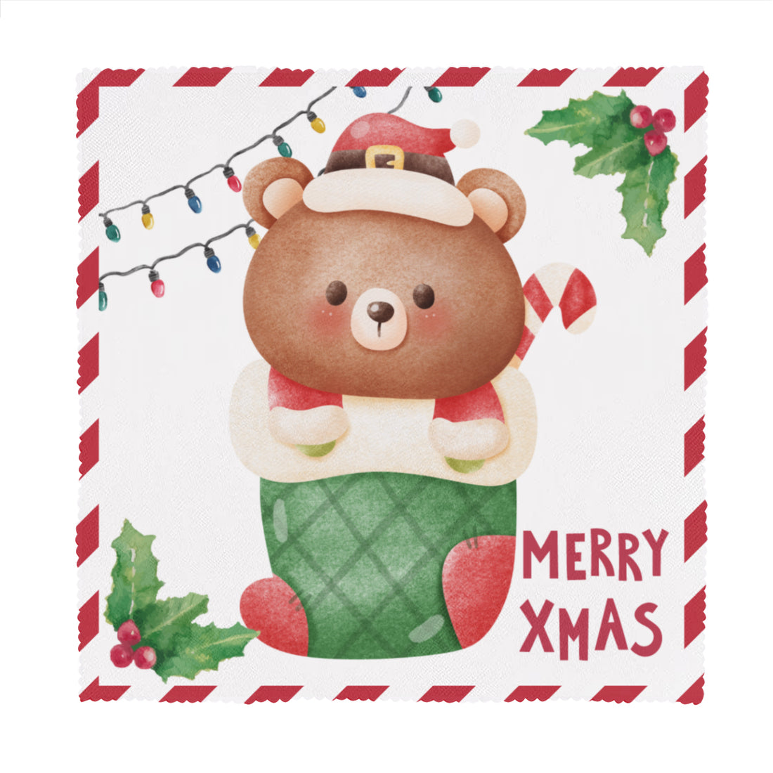 Napkin Fabric| Polyester - Cokies (3180 x 3180 px) (2475 x 2475 px) (2) - White / 6PCS - ChristmasLoving.Shop