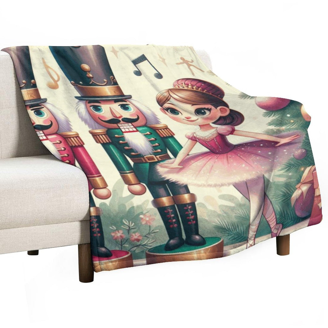 280gsm Flannel Blanket-40"x50" (Dual-sided Printing) - White ffffff / 40"Γ50"/ 100x130cm - ChristmasLoving.Shop