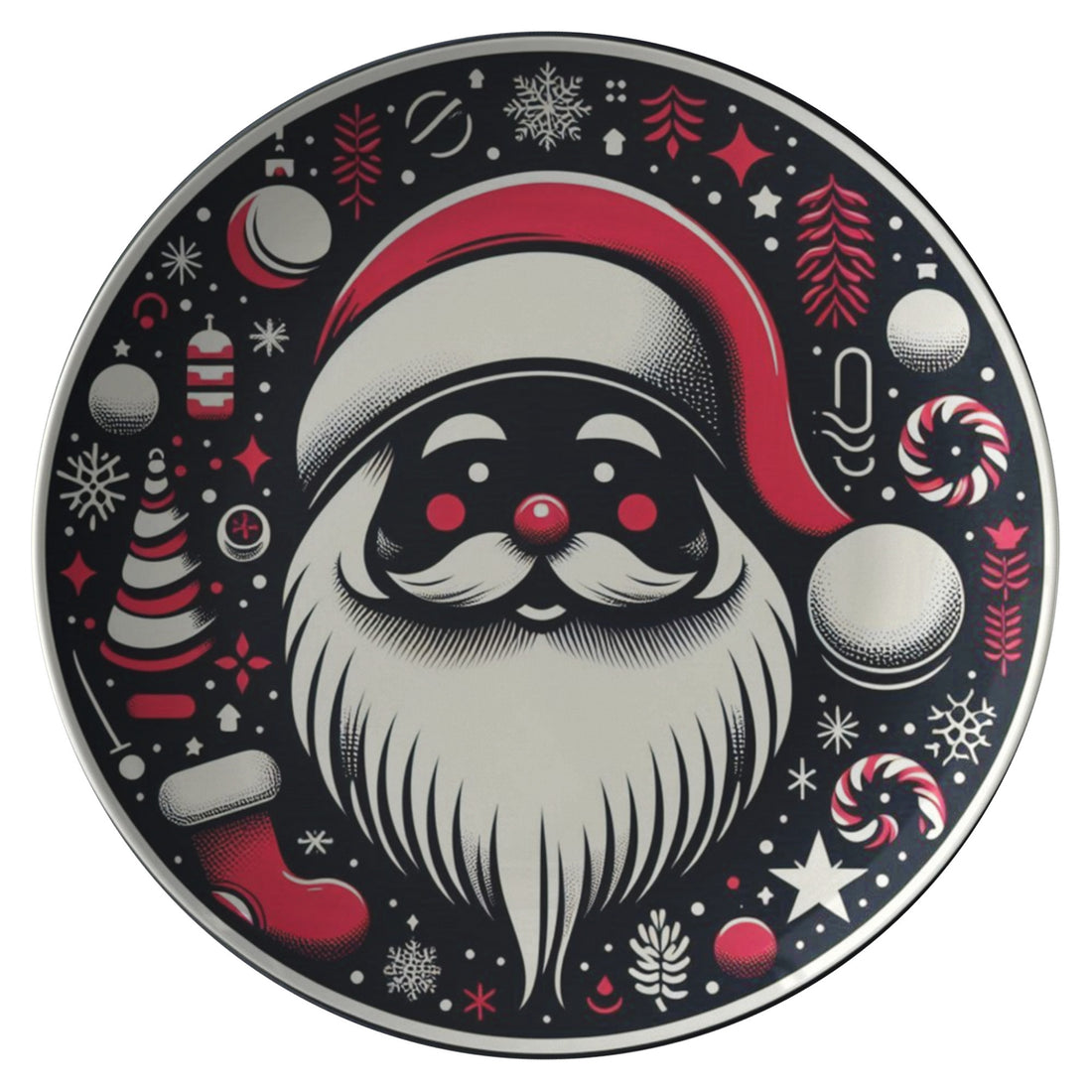 Christmas PlatePRODUCT INFORMATION10" dinner plate manufactured from revolutionaryΒ polymer that is:
Microwave Safe
Oven Safe (250Β° up to 1 hour)
Dishwasher Safe
CPSC-Certified
FDAChristmasLoving.Shop