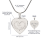Engraved Heart Necklace Couple