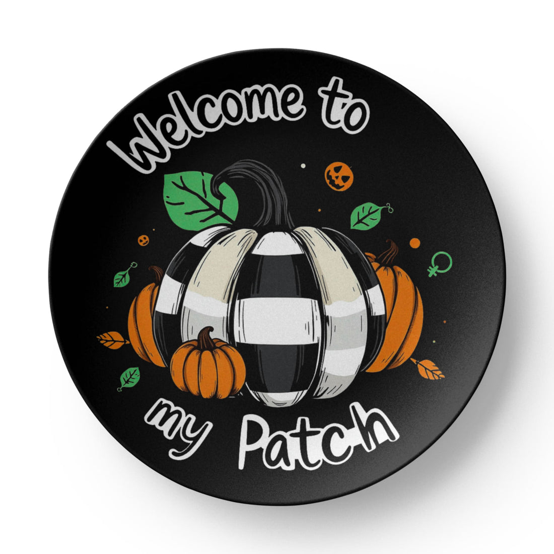10β Plate Halloween, fall decoration