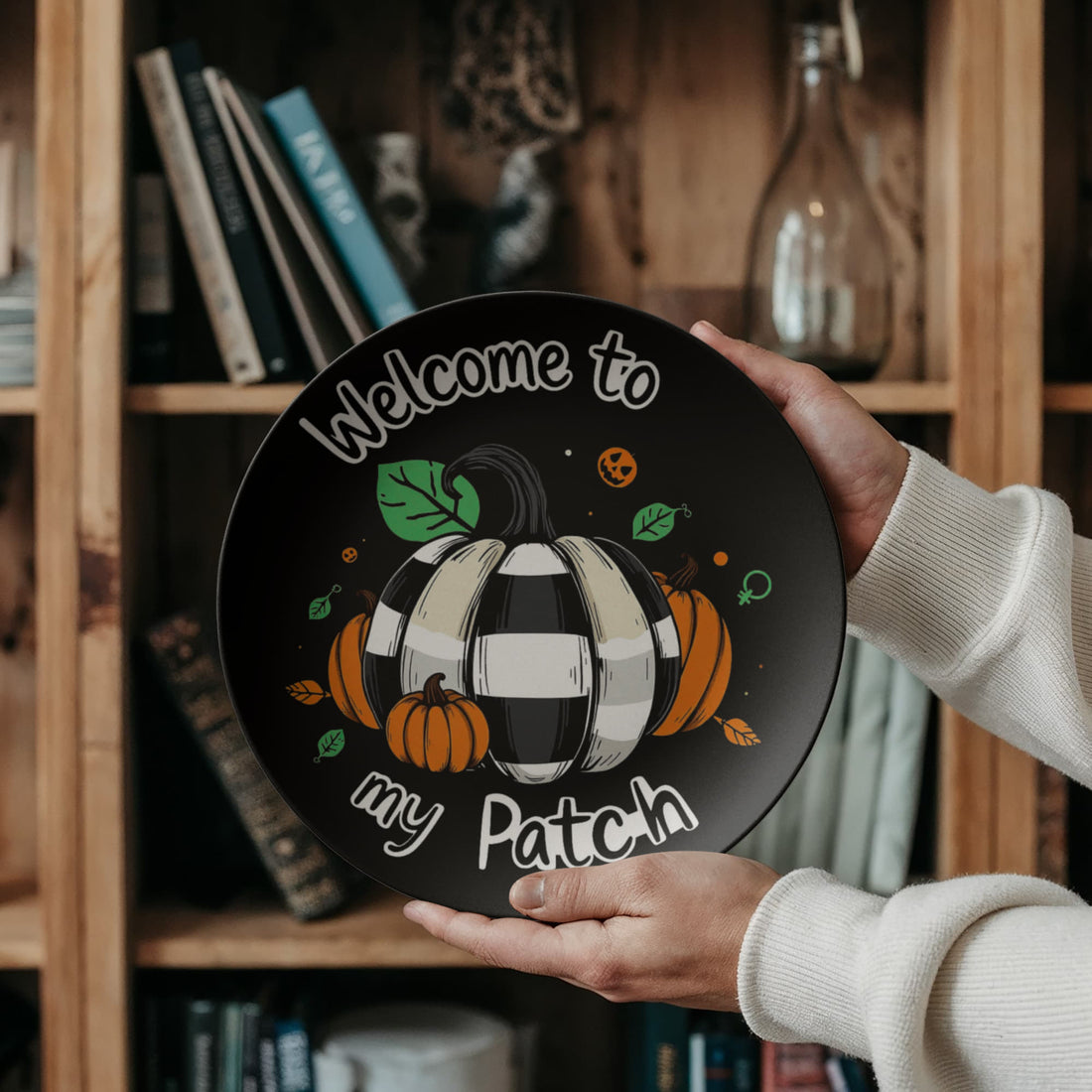 10β Plate Halloween, fall decoration