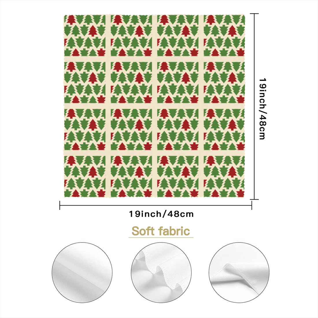Christmas pattern Napkin Fabric| Polyester