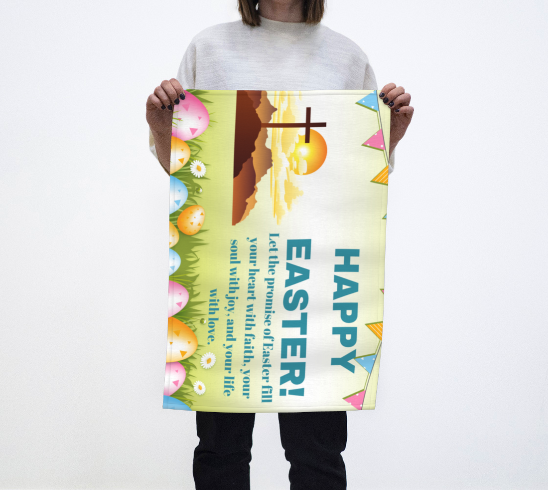 Happy Easter Tea Towel